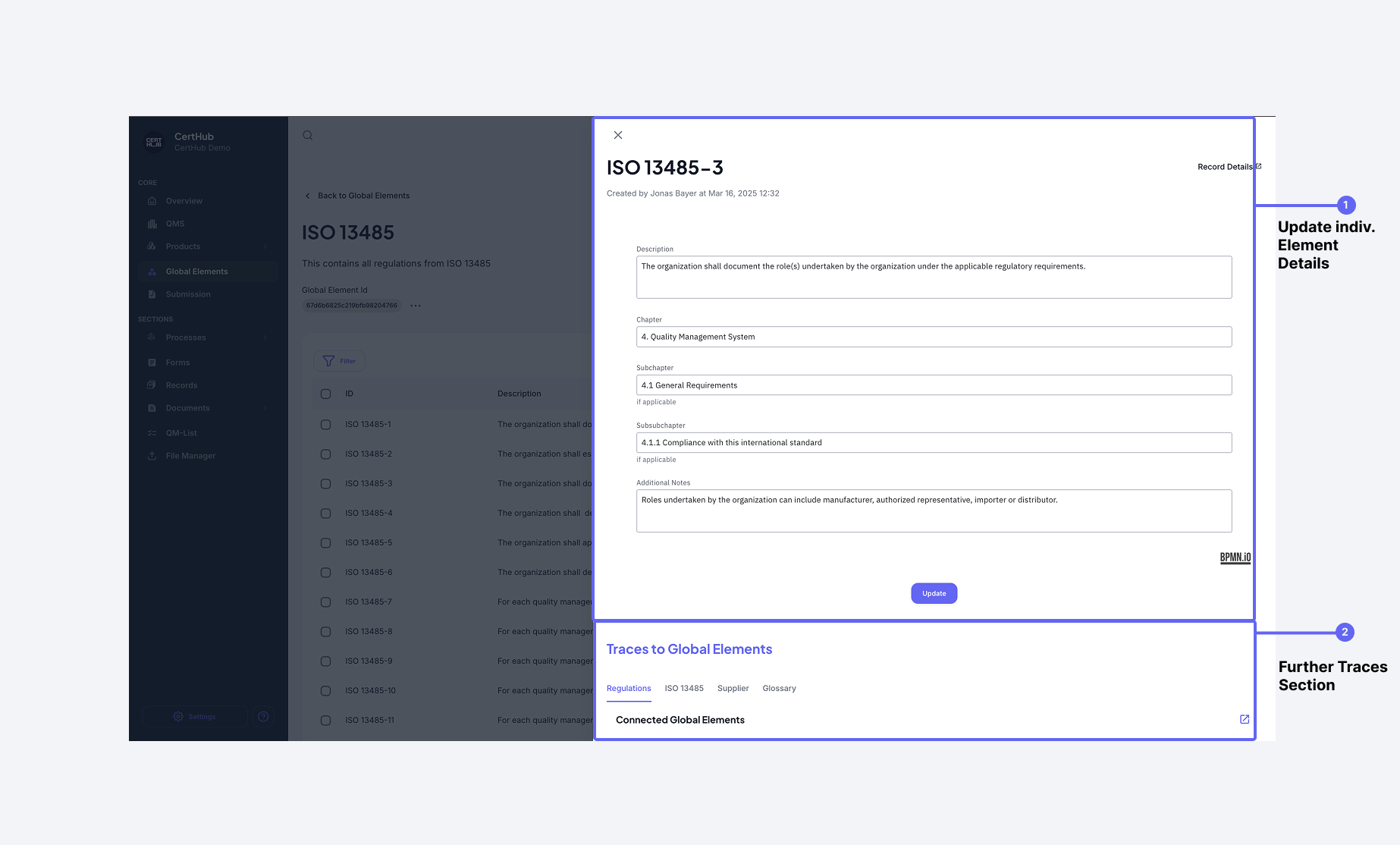 Global Element Entry Drawer